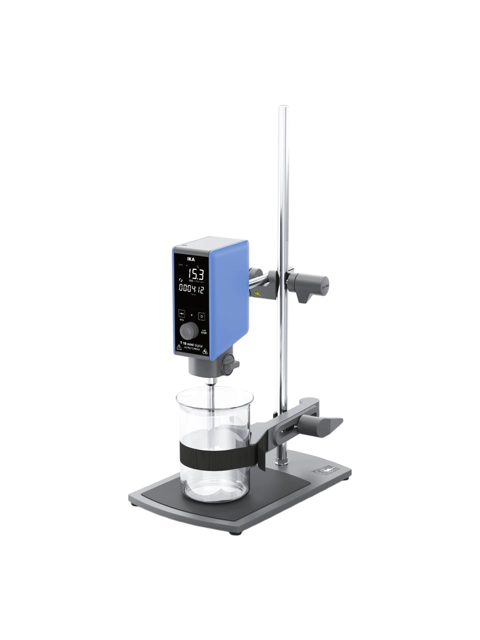 Mechanical Homogenizer, T 18 Mini Digital ULTRA-TURRAX®, 3000-25000 RPM, 0,001-1.5 L (H₂O), Time Adjusted, LED Speed and Time Display
