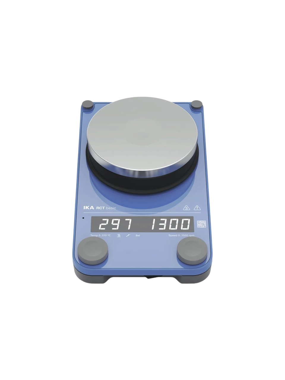 Manyetik Karıştırıcı, RCT Basic, 135 mm Alüminyum Alaşım Plaka, 50-1500 RPM, Isıtıcılı (310°C), PT1000 Sıcaklık Sensörü, Tek Pozisyonlu, 20 L, Zamanlayıcısız, LED Ekran