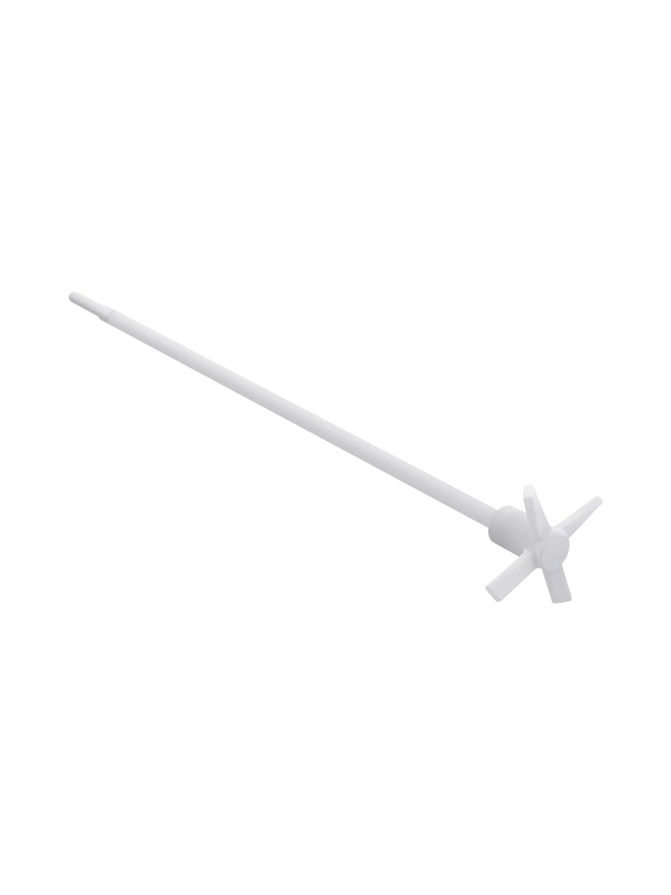Mekanik Karıştırıcı Şaftı, R 1346, PTFE Kaplı, 4-Kanatlı Pervane Kafa, ≤ 800 RPM, 8 mm Çap, 350 mm Uzunluk, 58 mm Kafa Çapı