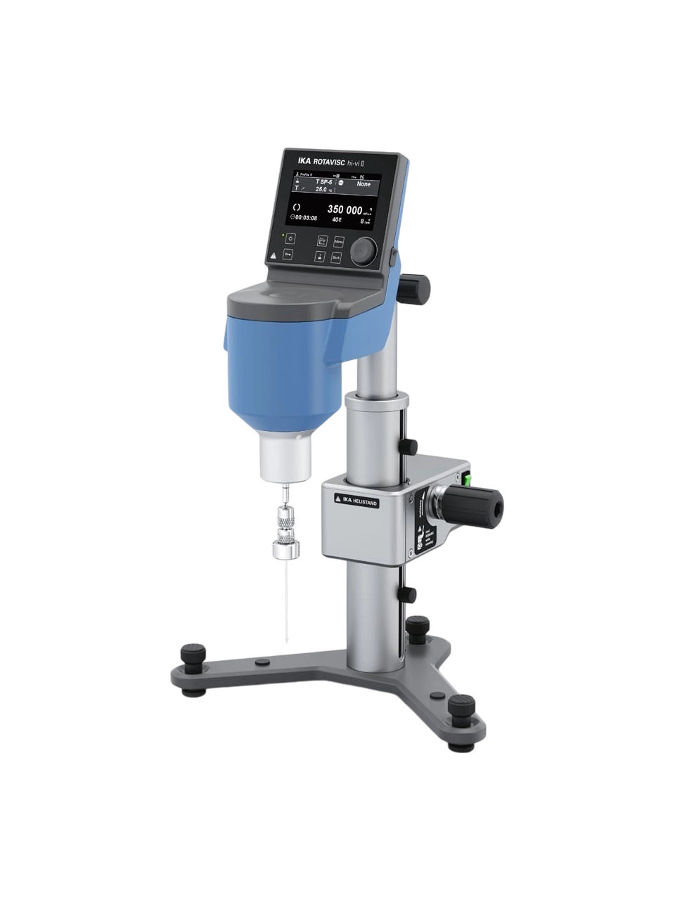 Viskozimetre, ROTAVISC hi-vi II HELI Complete, 0,01-200 RPM, 600 ml Kap Hacmi, 320000000 mPas Maksimum Viskozite Zaman Ayarlı, TFT Ekran