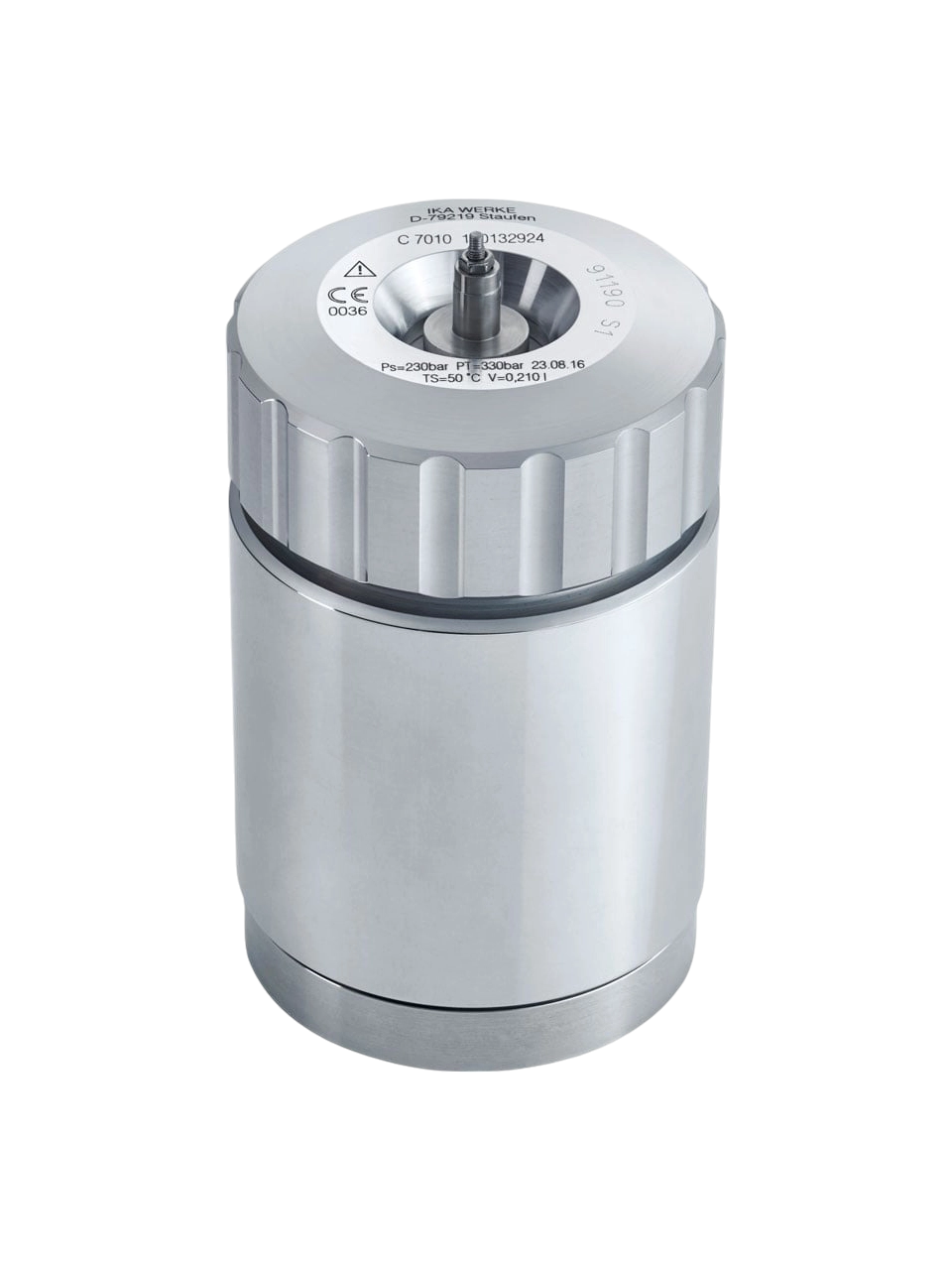 Decomposition Vessel, C 7010, Standard Stainless Steel, for IKA C 7000 Bomb Calorimeters, 230 bar Maximum Pressure, 210 ml Useable Volume