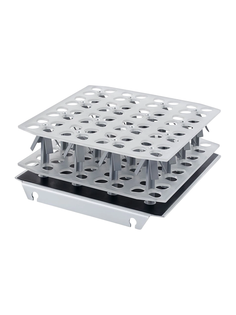 Tüp Tutucu, AS 130.45, IKA KS 130 Basic/Control Orbital Çalkalayıcı İçin, 64 Adet 10-16 mm Çaplı Tüp/Küvet Kapasitesi, 220 x 230 x 95 mm Ebatlar