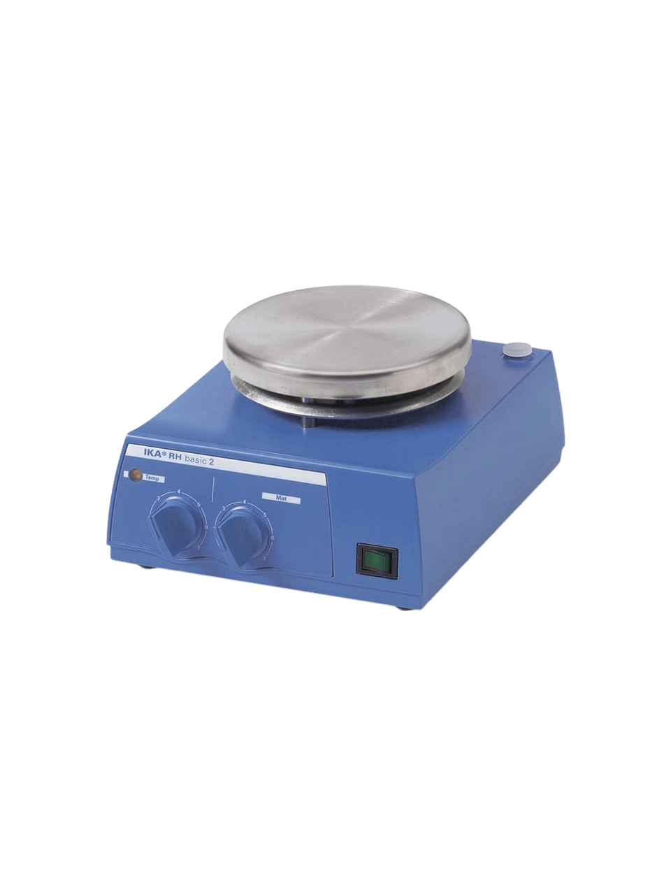 Manyetik Karıştırıcı, RH Basic 2, 125 mm Paslanmaz Çelik Plaka, 100-2000 RPM, Isıtıcılı (320°C), Tek Pozisyonlu, 10 L, Ekransız ve Zamanlayıcısız