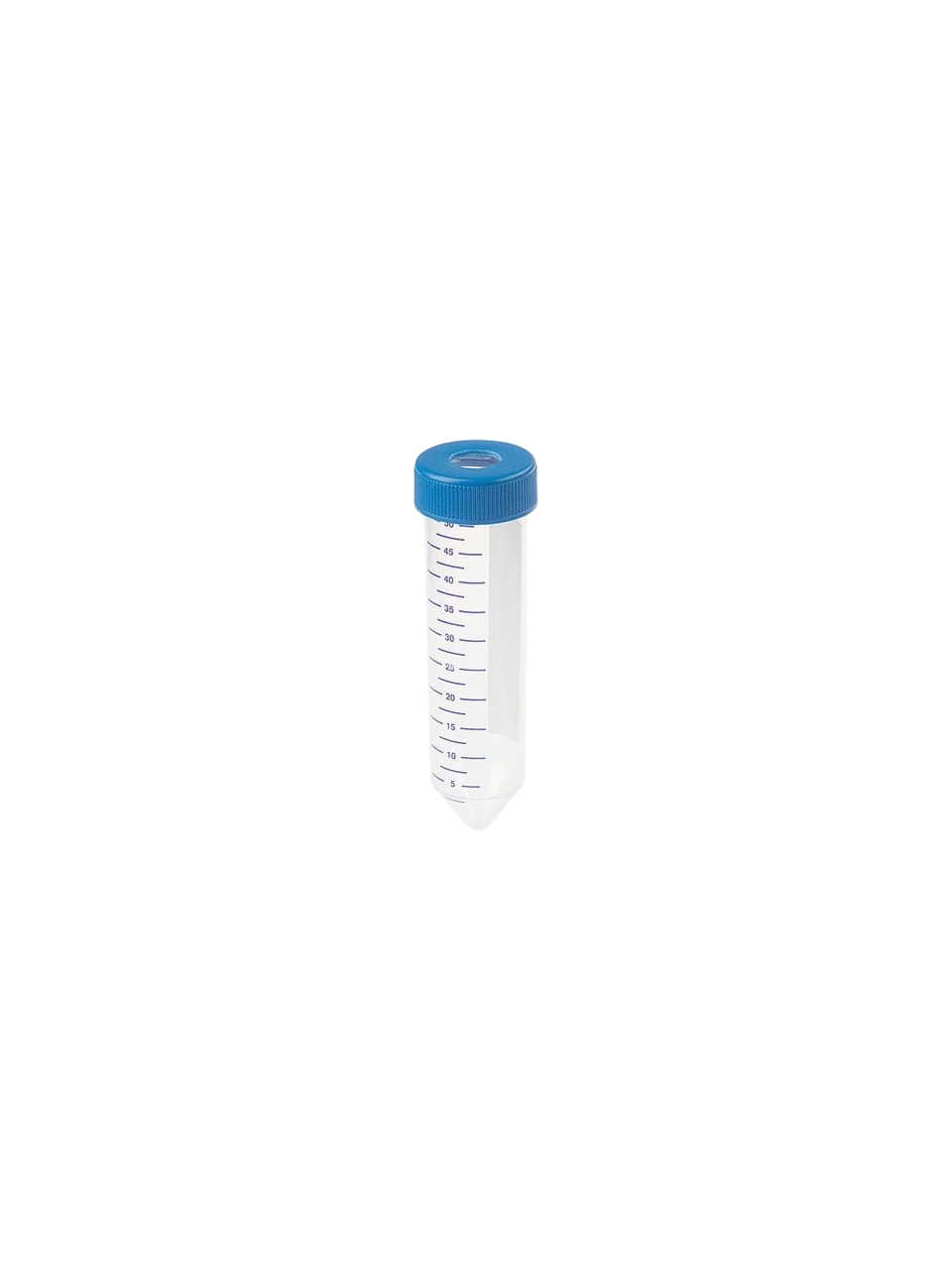 Mechanical Homogenizer Tube, S 18/25-ET50P.P PP, for IKA S 18 D and S 25 D Polycarbonate Shafts, Clear, Screw Cap with Hole, Conical Bottom, 50 ml Volume 