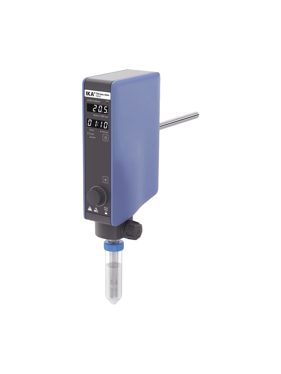 Mechanical Homogenizer Tube, S 18/25-ET50P.P PP, for IKA S 18 D and S 25 D Polycarbonate Shafts, Clear, Screw Cap with Hole, Conical Bottom, 50 ml Volume 