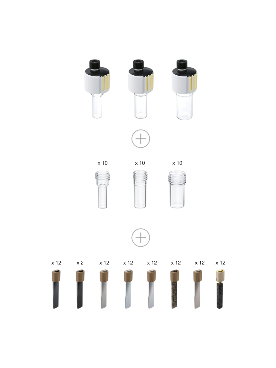 Electrosynthesis Electrode and Vial Set, Starter Kit, for IKA ElectraSyn 2.0 Electrosynthesis and Voltammetry Systems, 119 pcs/set