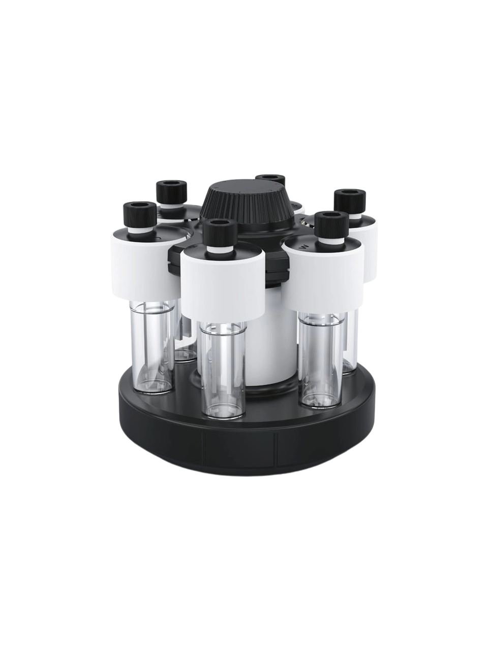 Vial Stand, Carousel, for IKA ElectraSyn 2.0 Electrosynthesis and Voltammetry Systems, Capacity of 6 Glass Vials with 10 ml Volume (6 Vials Included in the Package)