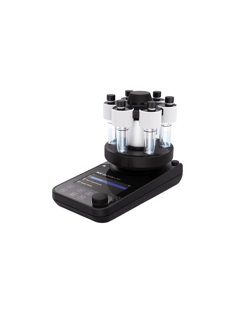Vial Stand, Carousel, for IKA ElectraSyn 2.0 Electrosynthesis and Voltammetry Systems, Capacity of 6 Glass Vials with 10 ml Volume (6 Vials Included in the Package)
