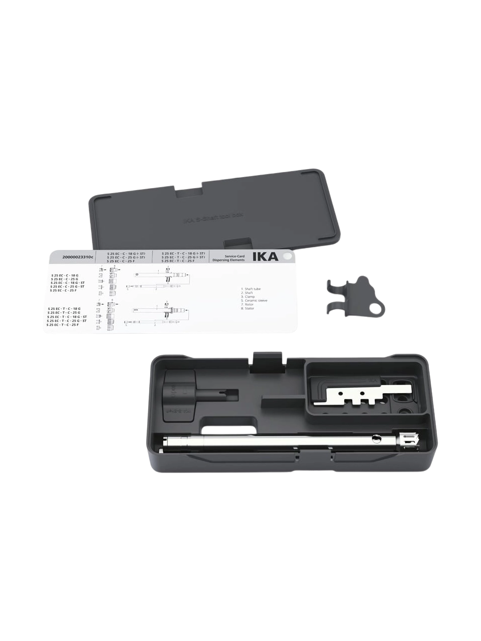 Mekanik Homojenizatör Şaftı, S 25 N - 25 G - ST, Paslanmaz Çelik, IKA T 25 Serisi Mekanik Homojenizatörler (T 25 Mini Hariç) İçin, 25 mm Çap, 194 mm Uzunluk