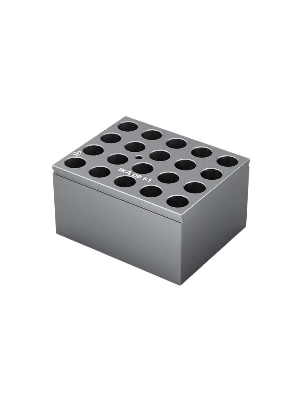 Dry Heating Block, DB 5.1, Aluminum Anodized, 30 Holes, for 12 mm Vials, 95×76×51 mm Dimensions
