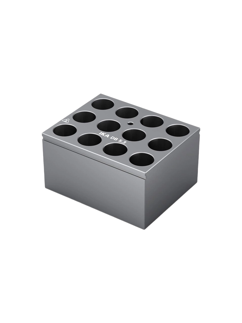 Dry Heating Block, DB 5.3, Aluminum Anodized, 12 Holes, for 17 mm Vials, 95×76×51 mm Dimensions