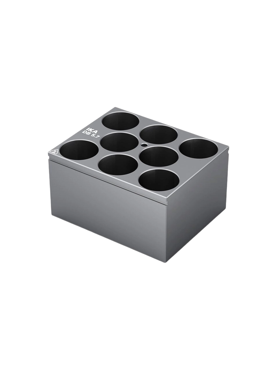 Kuru Isıtma Bloğu, DB 5.7, Alüminyum Eloksal, 8 Yuvalı, 25 mm Vialler İçin, 95×76×51 mm Ebatlar