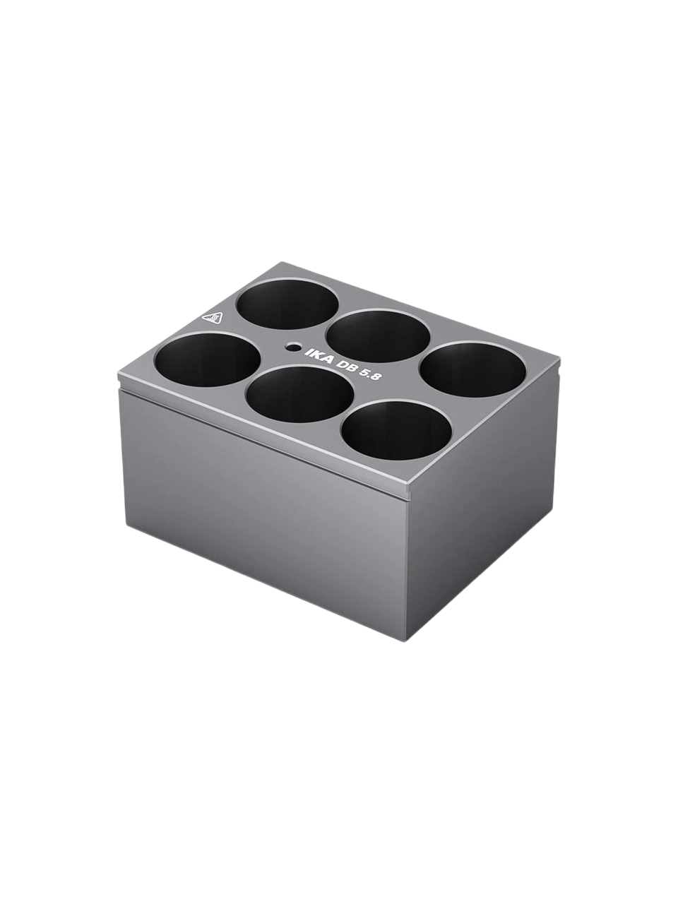Kuru Isıtma Bloğu, DB 5.8, Alüminyum Eloksal, 6 Yuvalı, 28 mm Vialler İçin, 95×76×51 mm Ebatlar