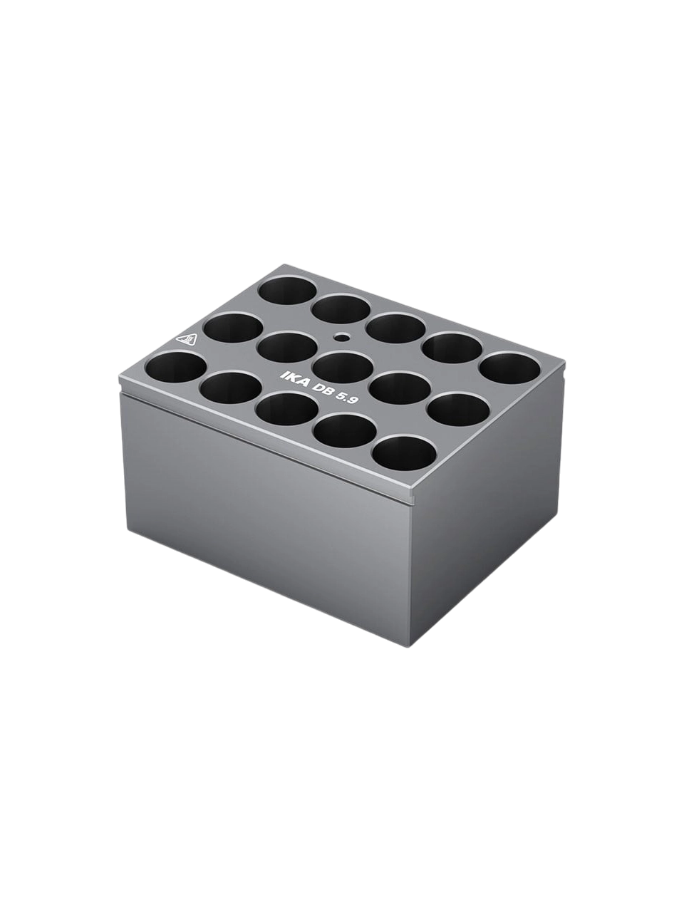 Kuru Isıtma Bloğu, DB 5.9, Alüminyum Eloksal, 15 Yuvalı, 16 mm Vialler İçin, 95×76×51 mm Ebatlar