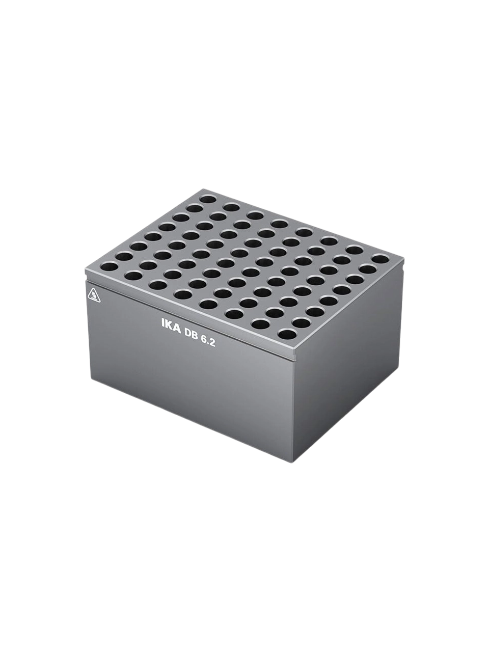Kuru Isıtma Bloğu, DB 6.2, Alüminyum Eloksal, 64 Yuvalı, 0,2 ml Tüpler İçin, 95×76×51 mm Ebatlar
