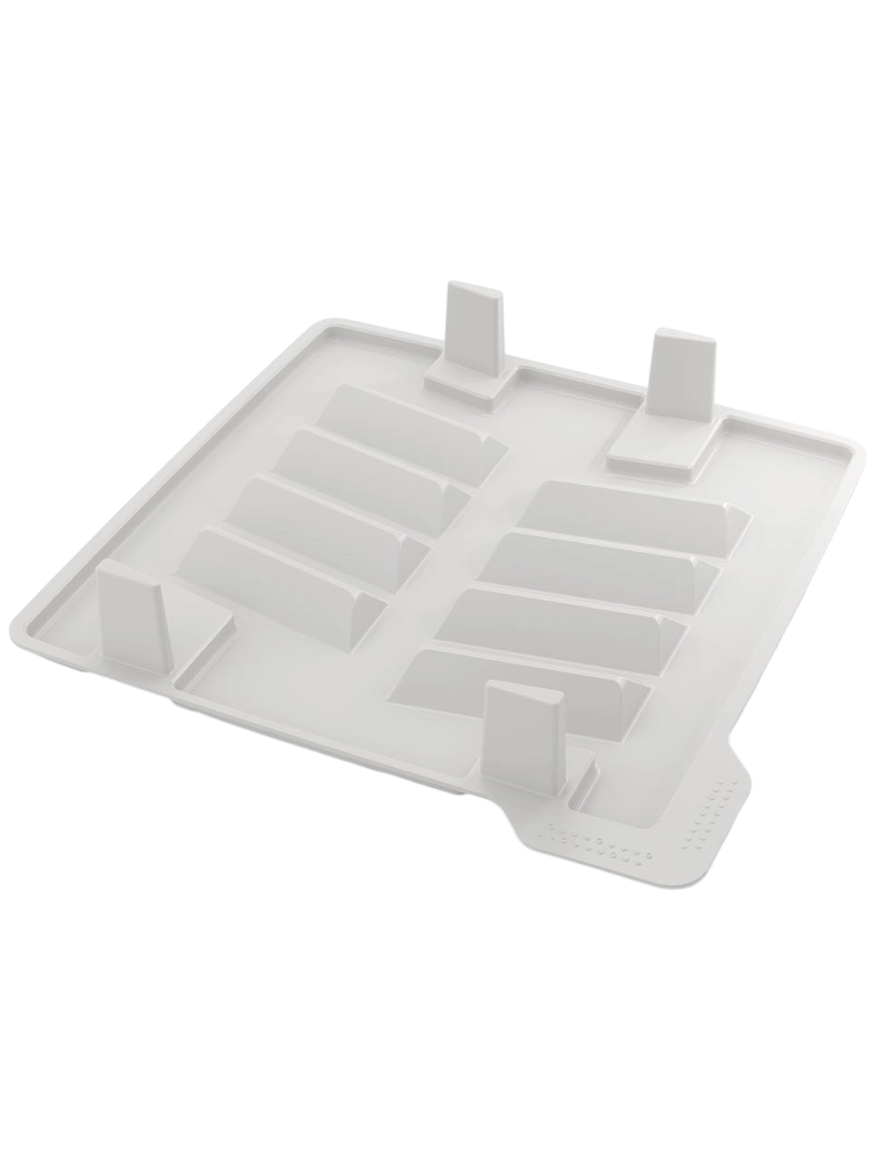 Tepsi, TB 4, IKA ROCKER 2D/3D Sallamalı Çalkalayıcılar İçin, 264,1 x 47 x 264,1 mm Ebatlar, 6 Adet 28 mm Çap ve 50 ml Hacimli Tüp Kapasitesi