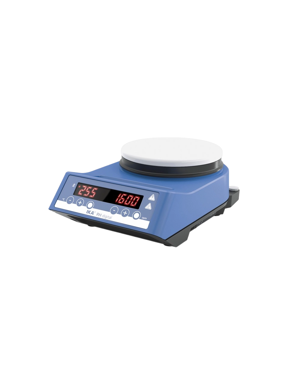 Manyetik Karıştırıcı, RH Digital White, 135 mm Teknik Emaye Plaka, 100-2000 RPM, Isıtıcılı (320°C), Tek Pozisyonlu, 15 L, Zamanlayıcısız, LED Ekran