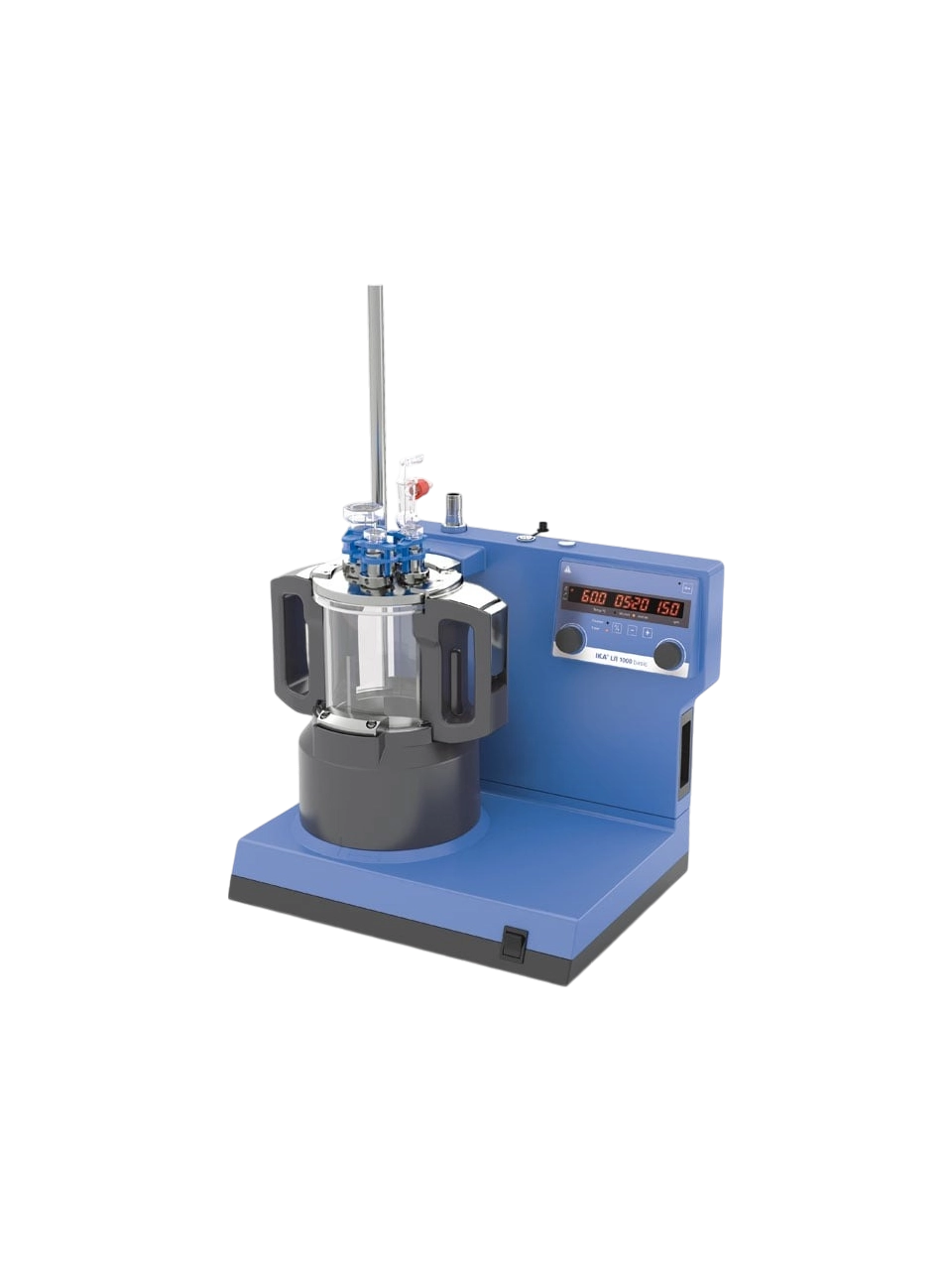 Laboratuvar Reaktörü, LR 1000 Basic, Maksimum 120°C Çalışma Sıcaklığı, 3 Ncm Nominal Tork, Entegre Çapa Kafalı Karıştırıcılı, LED Ekran, 1 L Hacim