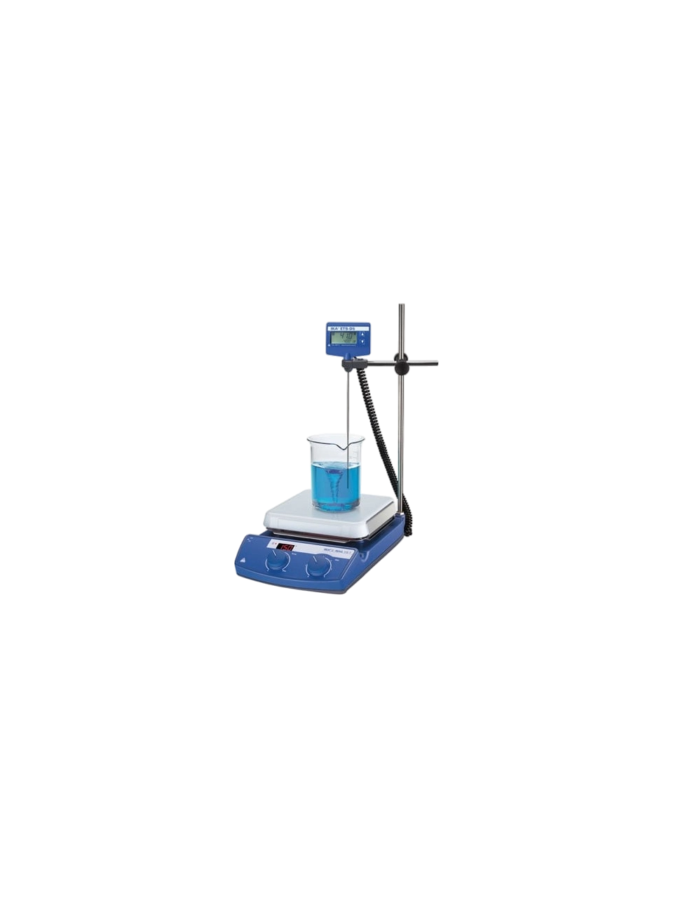 Manyetik Karıştırıcı, C-MAG HS 7 Package, 180x180 mm Seramik Plaka, 100-1500 RPM, Isıtıcılı (500°C), ETS-D5 Kontakt Termometre, Tek Pozisyonlu, 10 L, Zamanlayıcısız, LED Ekran