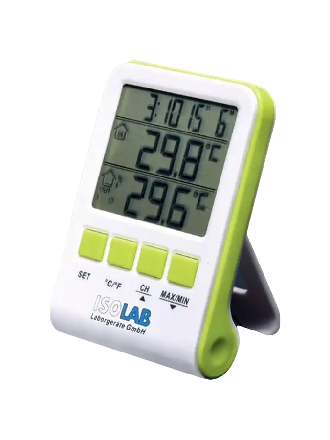 Termometre, Dijital, İç (-10+60°C) ve Dış (-40+70°C) Mekanlar İçin, Maks. & Min. Özelliği, 60 m'ye Kadar Kablosuz Ölçüm Sensörü, LCD Ekran