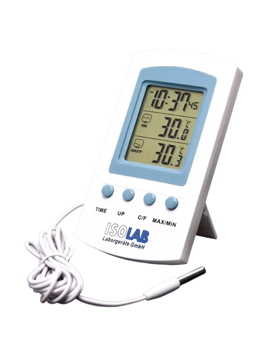Termometre, Dijital, Masa Tipi, 135 x 75 x 19 mm Ebatlar, 51 x 41 mm LCD Ekran (-20+50°C)