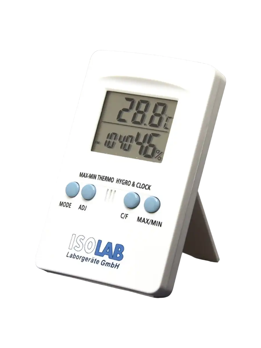 Termohigrometre, Dijital, Masa Tipi, 109 x 70 x 19 mm Ebatlar, 40 x 30 mm LCD Ekran (-50+70°C, %10-%99 RH)