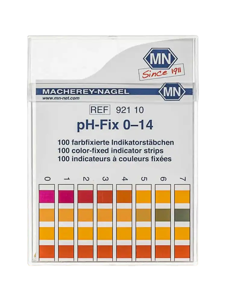 pH İndikatör Stripleri, 0,0-14,0 pH, 6 x 80 mm, M&Nagel, 100 çubuk/paket