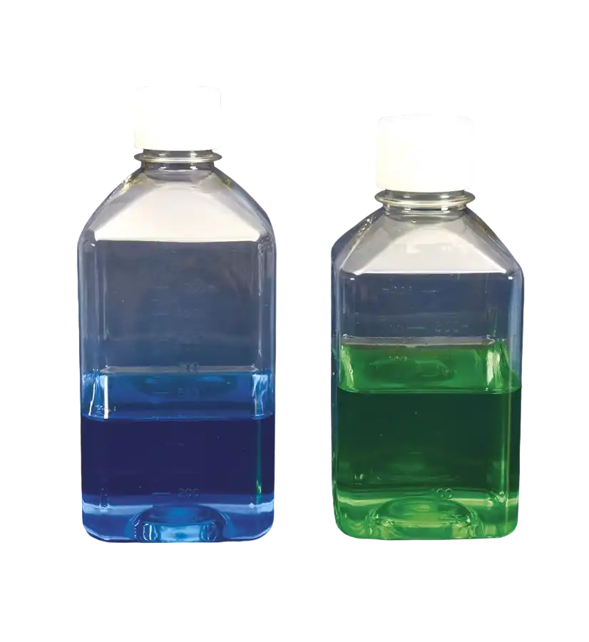 Bottle, PET, for Cell Culture, P.P Screw Cap, 32 mm Neck, Sterile, Embossed Scale, 125 ml Volume, 40 pcs/pack