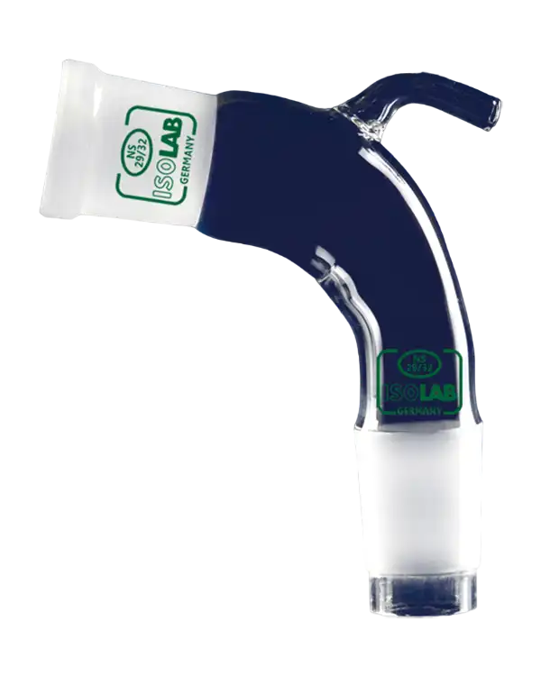 Adapter, Borosilicate Glass, 105° Angled, Delivery, Ventilation Arm, Female Joint: NS 14/23, Male Joint: NS 14/23