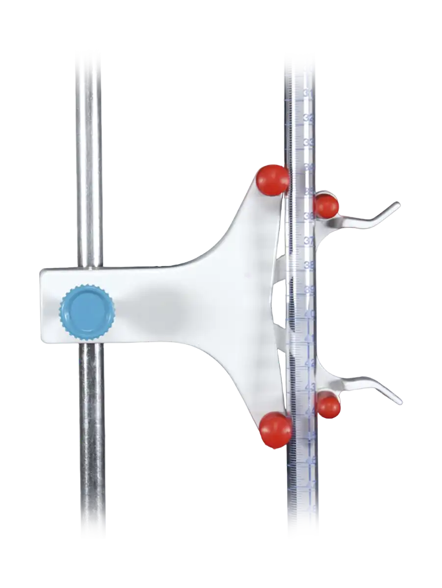 Burette Clamp, Steel, for Rods of Diameter 10 mm to 12 mm, One Burette Capacity