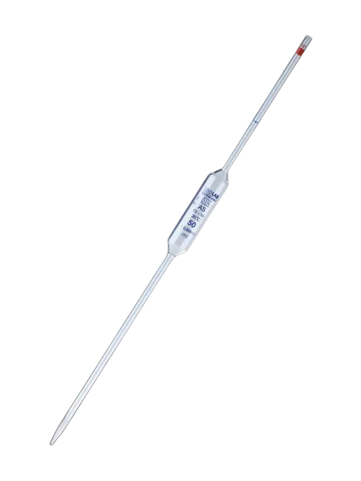 Measuring Pipette, Neutral Glass, Volumetric, Class AS, Batch Certified, Blue Scale, 1 ml Volume