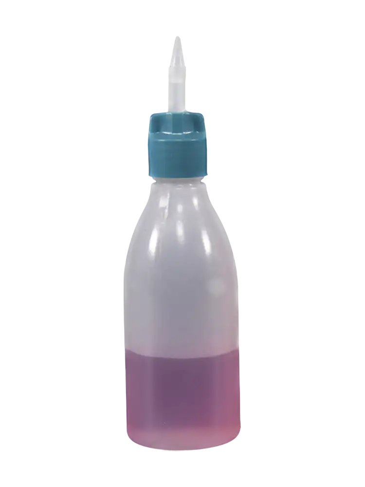 Dropping Bottle, P.E, Clear Body, Green Cap, 100 ml Volume