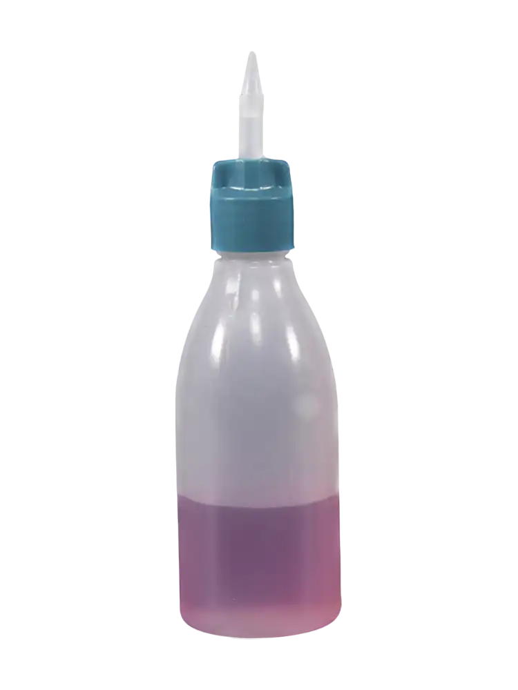 Damlatma Şişesi, P.E, Şeffaf Gövde, Yeşil Kapak, 100 ml Hacim