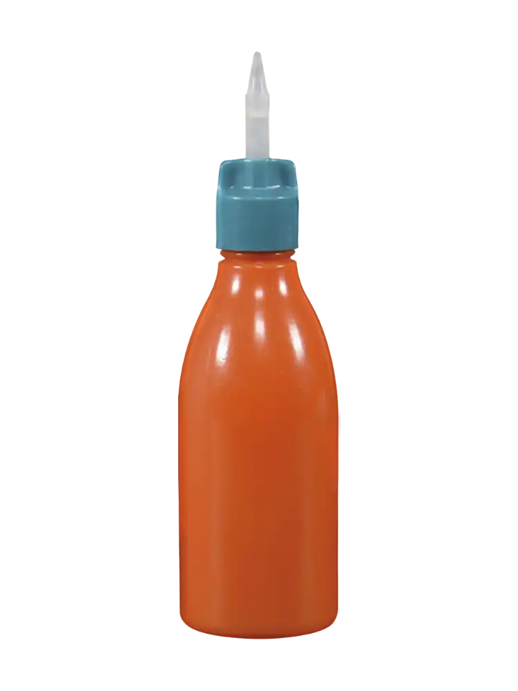 Damlatma Şişesi, P.E, Amber Gövde, Yeşil Kapak, 100 ml Hacim