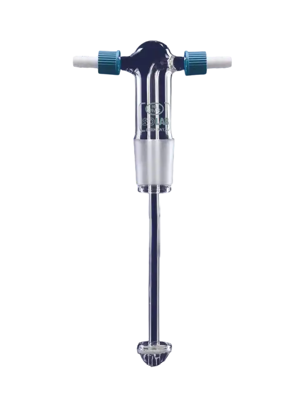 Gas Washing Bottle Head, Borosilicate Glass, with Fritted Disc, with P.P Side Arm