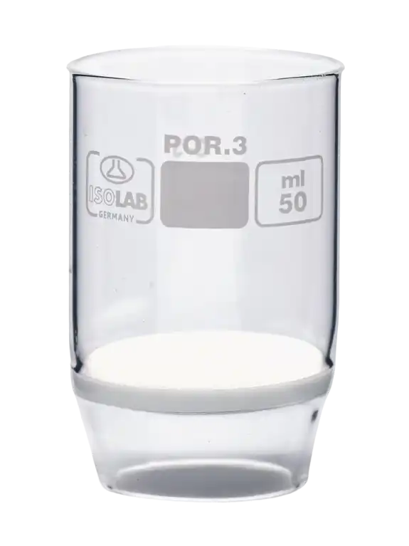 Crucible, Borosilicate Glass, Gooch, Sintered Glass Filter with 30 mm Diameter, 1D Type, Pore 1, 30 ml Nominal Volume