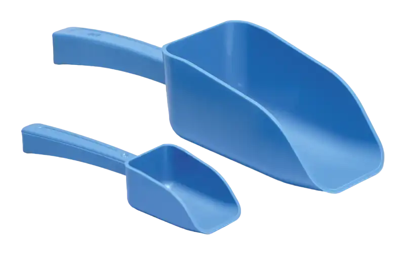 Scoop, P.S, Flat Bottom, Blue, W/O Lid, 30 mm Scoop Width, 52 mm Scoop Length, 137 mm Total Length, 25 ml Volume