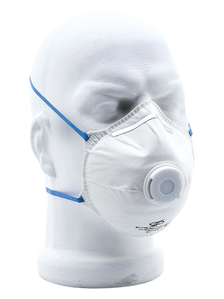 Dust Mask, FFP-2, Inner and Outer Layer Made of Soft Microfiber, with Exhalation Valve, 10 pcs/pack