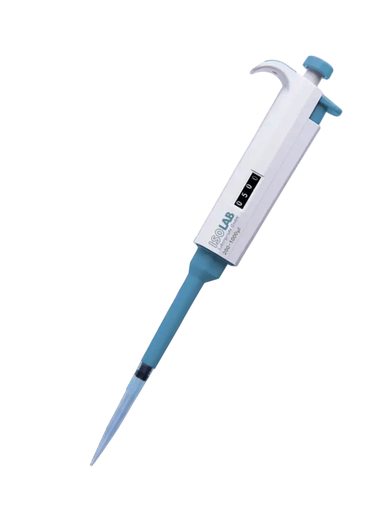 Mikropipet (Otomatik Pipet), Otoklavlanamaz, Tek Kanallı, Yeşil, 0,2-2 μl Ayarlanabilir Hacimli (Analog)