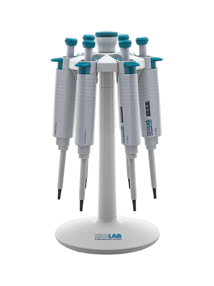 Pipette Stand, P.P, Carrousel, for 6 Single Channel Pipettes, 160 mm Base Diameter, 320 mm Height