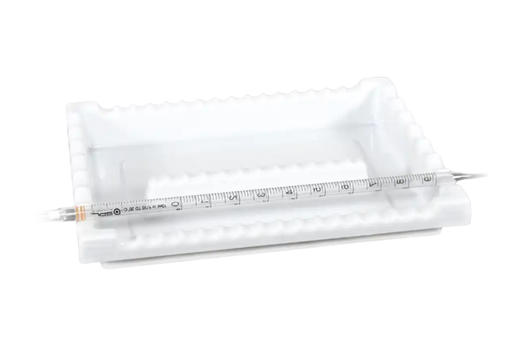 Pipet Tepsisi, P.P, Geniş Düzlemde 7 Büyük veya 16 Küçük Pipetlik, Dar Düzlemde 12 Kısa Pipetlik, 283 x 216 x 40 mm Ebatlar