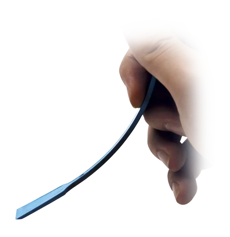 Spatula, P.P, Non-sterile, Macro Spoon at One End, Flat/Straight Spatula with 35° Angle and Sharp Edge at the Other End, 150 mm Length