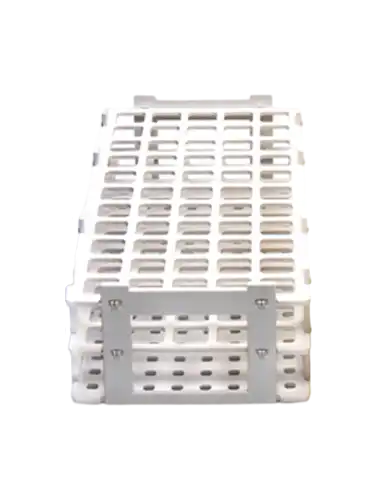 Tube Rack, Dismantled, P.P, 84 Well, for 13 mm Tubes, 125 x 265 x 70 mm, White