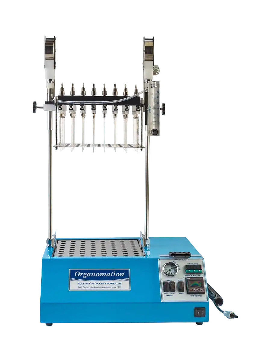 Azot Evaporatör, MULTIVAP Serisi, Asit Dayanıklı Kaplama, Su Banyolu (30-100°C ve 1100 W), Dijital Kontollü, 64 Numune Kapasiteli