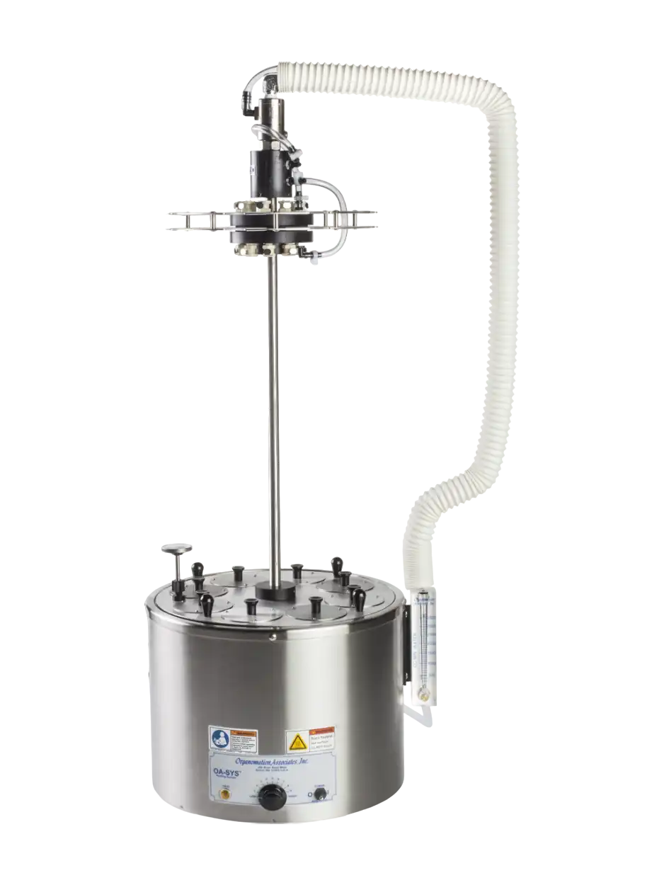 Solvent Evaporation Unit, S-EVAP-KD Series, with Water Bath (30-100°C and 1300 W), Analog Control, 8 Sample Positions