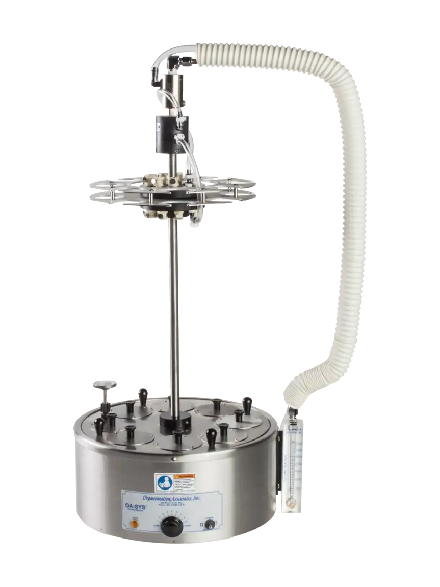 Solvent Evaporation Unit, S-EVAP-RB Series, with Water Bath (30-100°C and 900 W), Analog Control, 8 Sample Positions