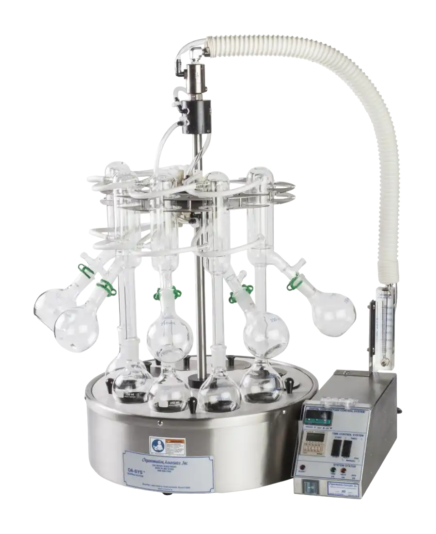 Solvent Evaporation Unit, S-EVAP-RB Series, with Water Bath (30-100°C and 1600 W), Digital Control, 10 Sample Positions