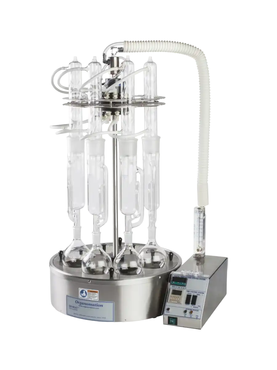 Solvent Extraction (Solid-Liquid Soxhlet) Unit, ROT-X-TRACT-S Series, with Water Bath (40-100°C and 1600 W), Digital Control, 8 Sample Positions