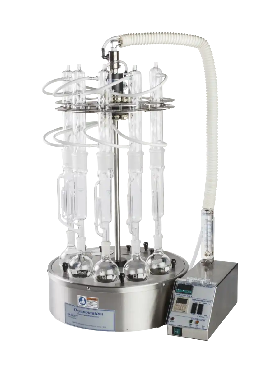 Solvent Extraction (Solid-Liquid Soxhlet) Unit, ROT-X-TRACT-S Series, with Water Bath (30-100°C and 1600 W), Digital Control, 10 Sample Positions