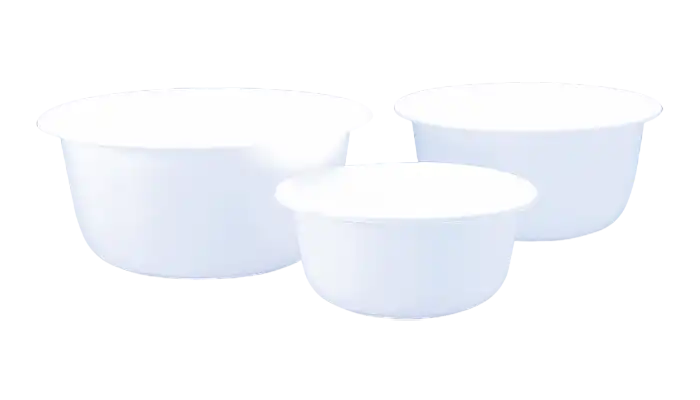 Bowl, P.P, White, W/O Lid, Round Form, 320 mm Diameter, 130 mm Height, 6,6 L Volume